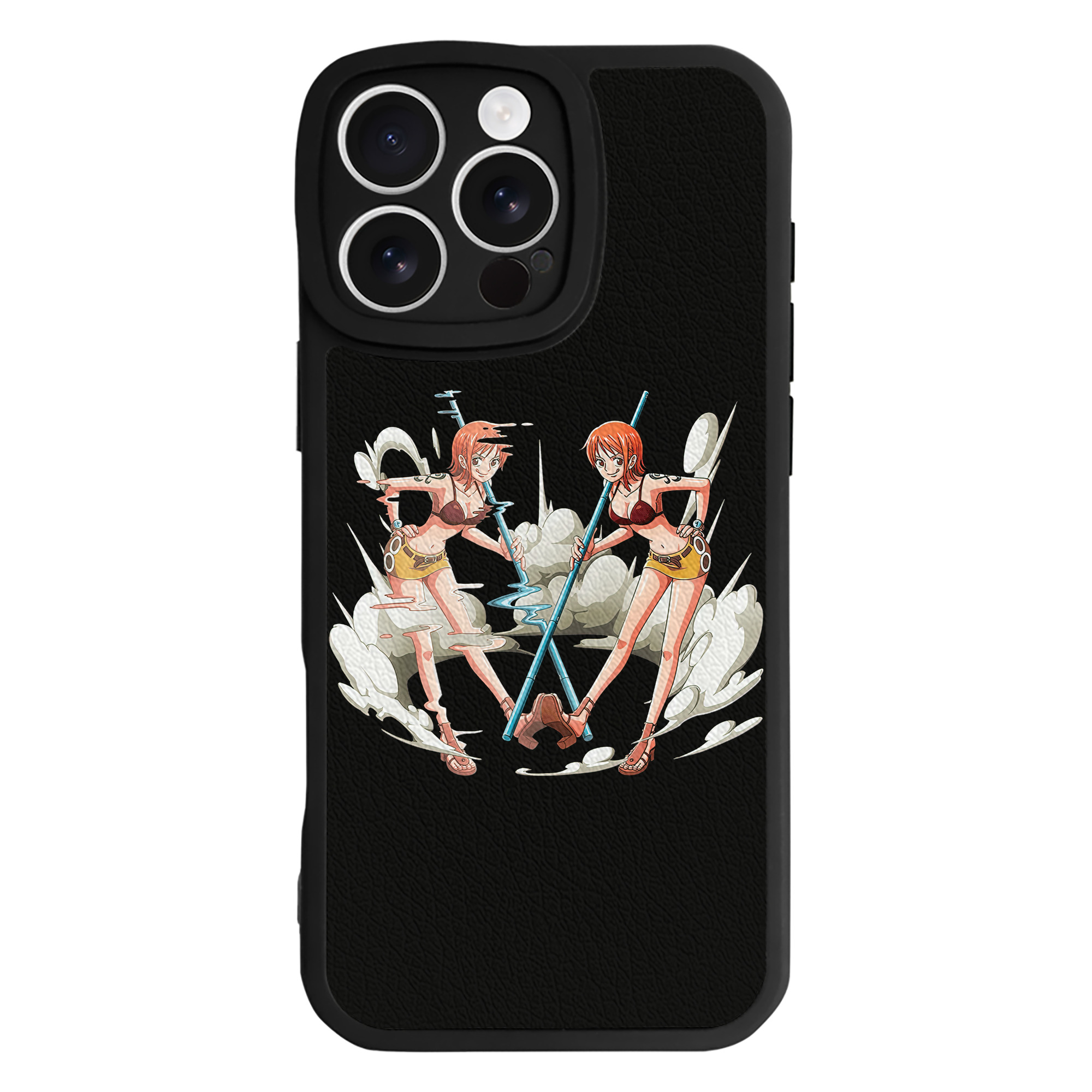 （画像用） ワンピース ナミ ONE PIECE Nami 【iPhone 16シリーズ対応】シリコンスマホケース（レザー調） 材質：シリコン